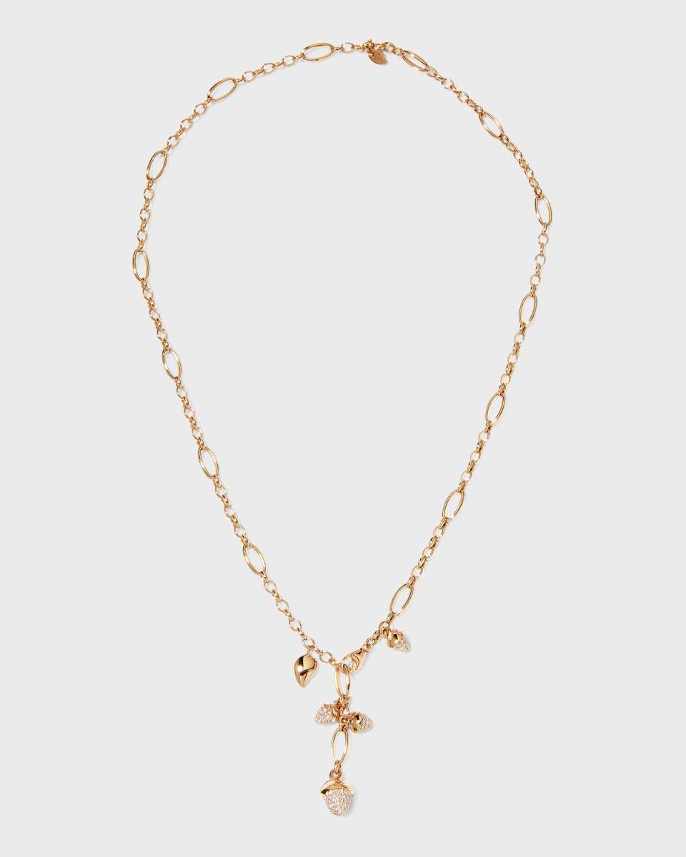 Rose Gold Mikado Necklace with Brilliant-Cut Diamonds